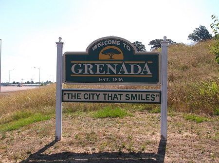 Welcome to Grenada MS sign Welcome to Grenada MS sign