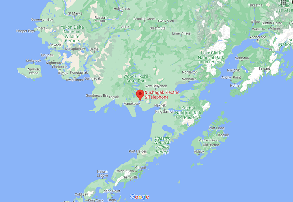Nushagak Electric & Telephone Cooperative location map Nushagak Electric & Telephone Cooperative location map