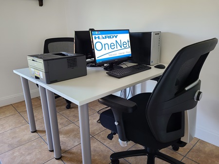 HardyNet computer on table
