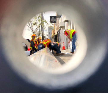 LA Bureau of Street Lighting conduit install LA Bureau of Street Lighting conduit install