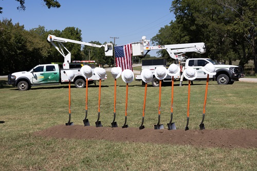 ecoLink groundbreaking celebration hats on shovels ecoLink groundbreaking celebration hats on shovels