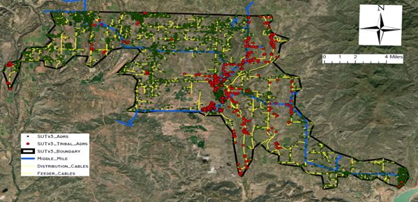 Southern Ute Tribe fiber map