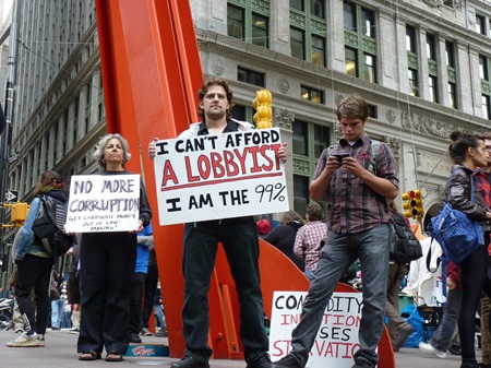 Lobby protest 