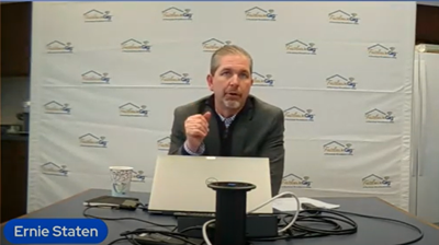 Screenshot of Ernie Staten during webinar