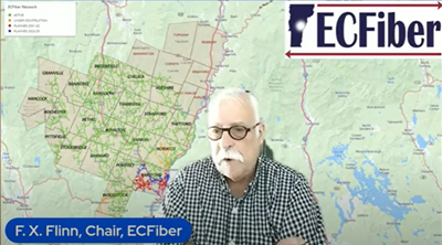 FX Flinn ECFiber on screen during webinar