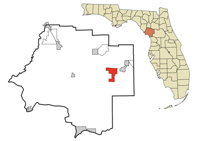 Williston FL Levy County map 