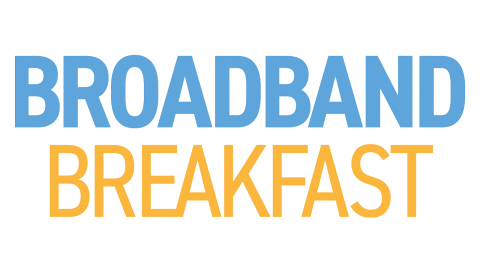Broadband Breakfast stacked logo from Drew