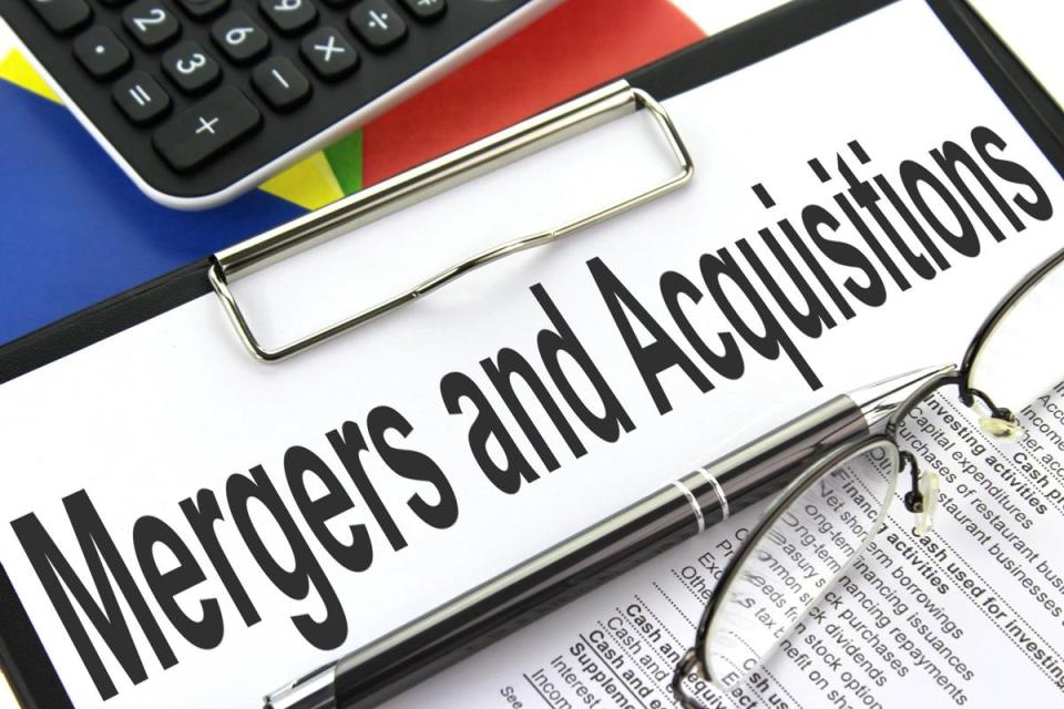 Mergers and Acquisitions A file tab reads "mergers and acquisitions"