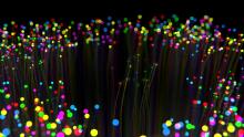 Lit up fiber in the dark
