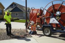 Pulse Fiber installing fiber