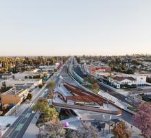 Destination Crenshaw Aerial of Sankofa Park